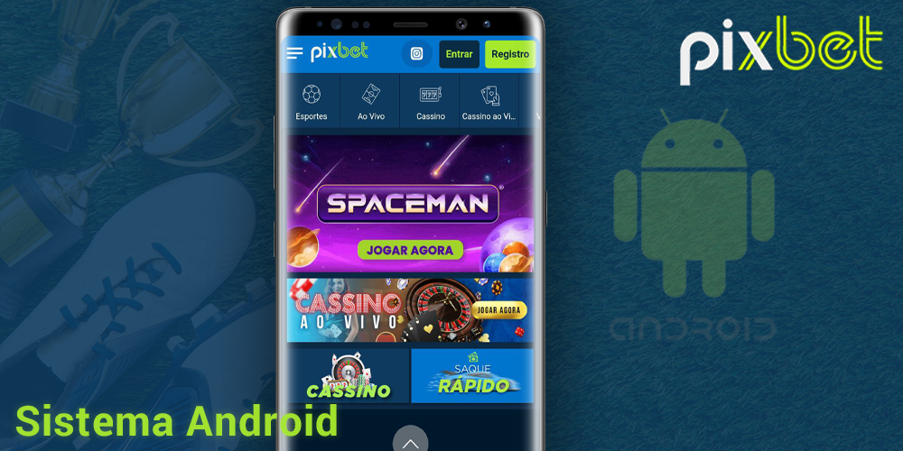 Aplicação móvel Pixbet para Android
