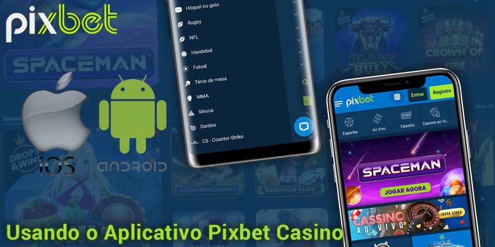 Aplicação móvel Pixbet cassino