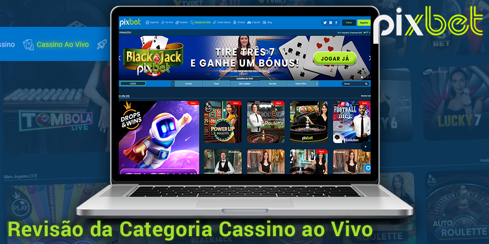 Sobre a categoria de cassino ao vivo da Pixbet para jogadores brasileiros