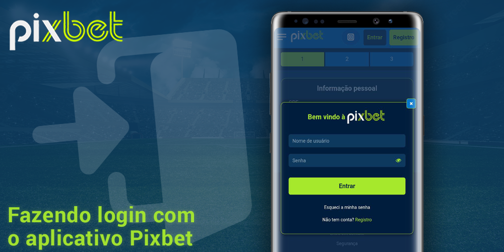 Instruções passo a passo sobre como entrar em sua conta Pixbet através do aplicativo móvel